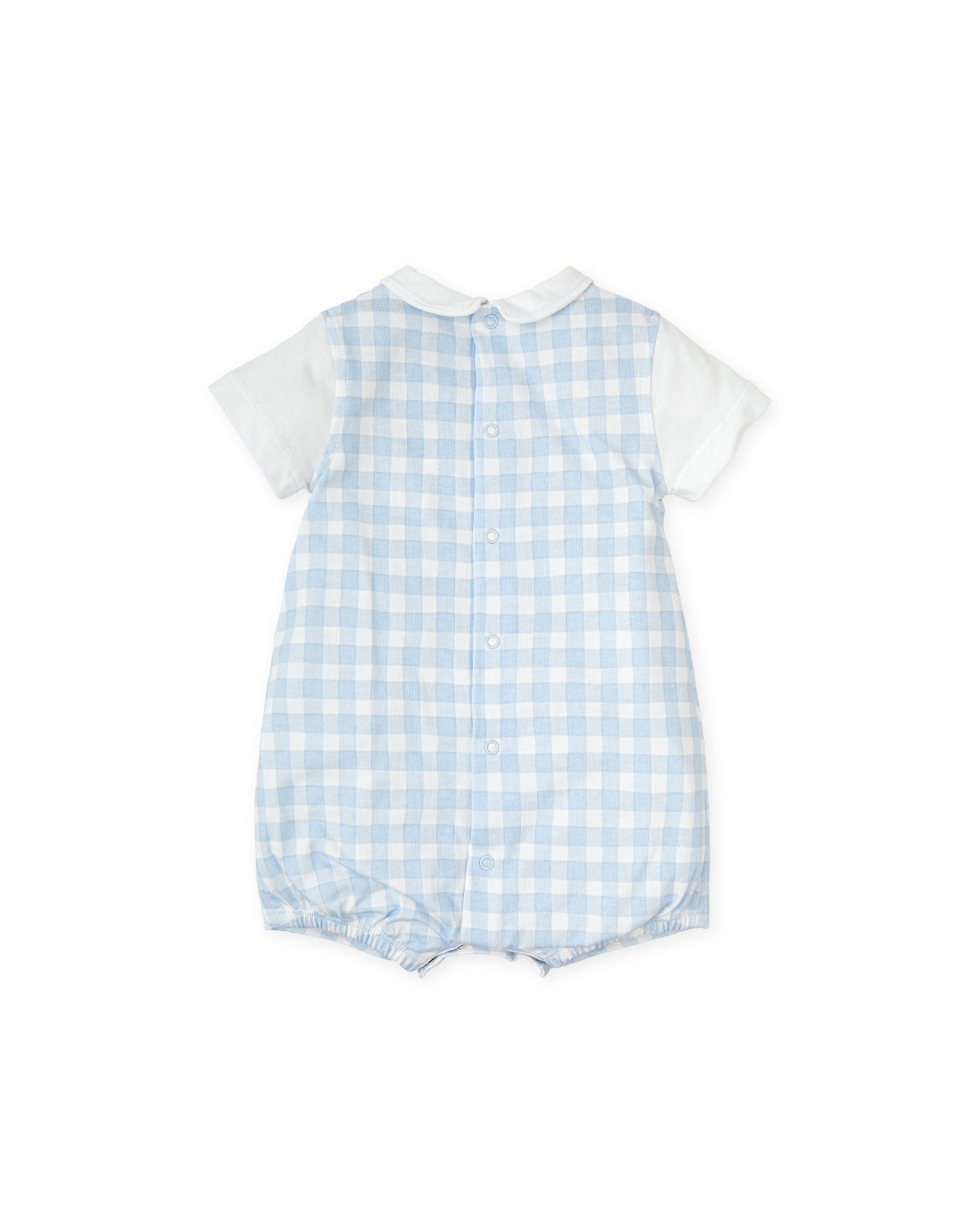 PRE ORDER Tutto piccolo 2423 Blue Checked  Romper