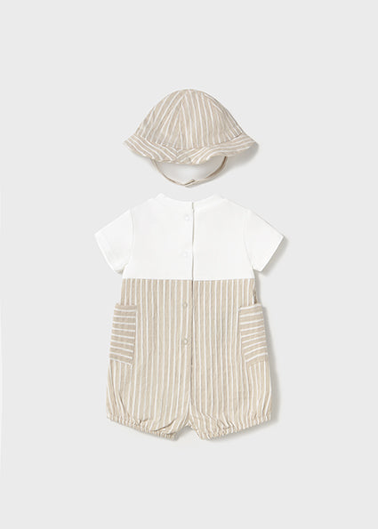 PRE ORDER Mayoral 1602 Beige Romper  Set