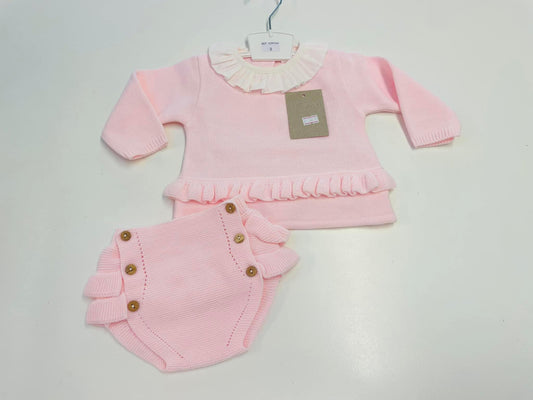 Adorable pink knit Jam Pants Set