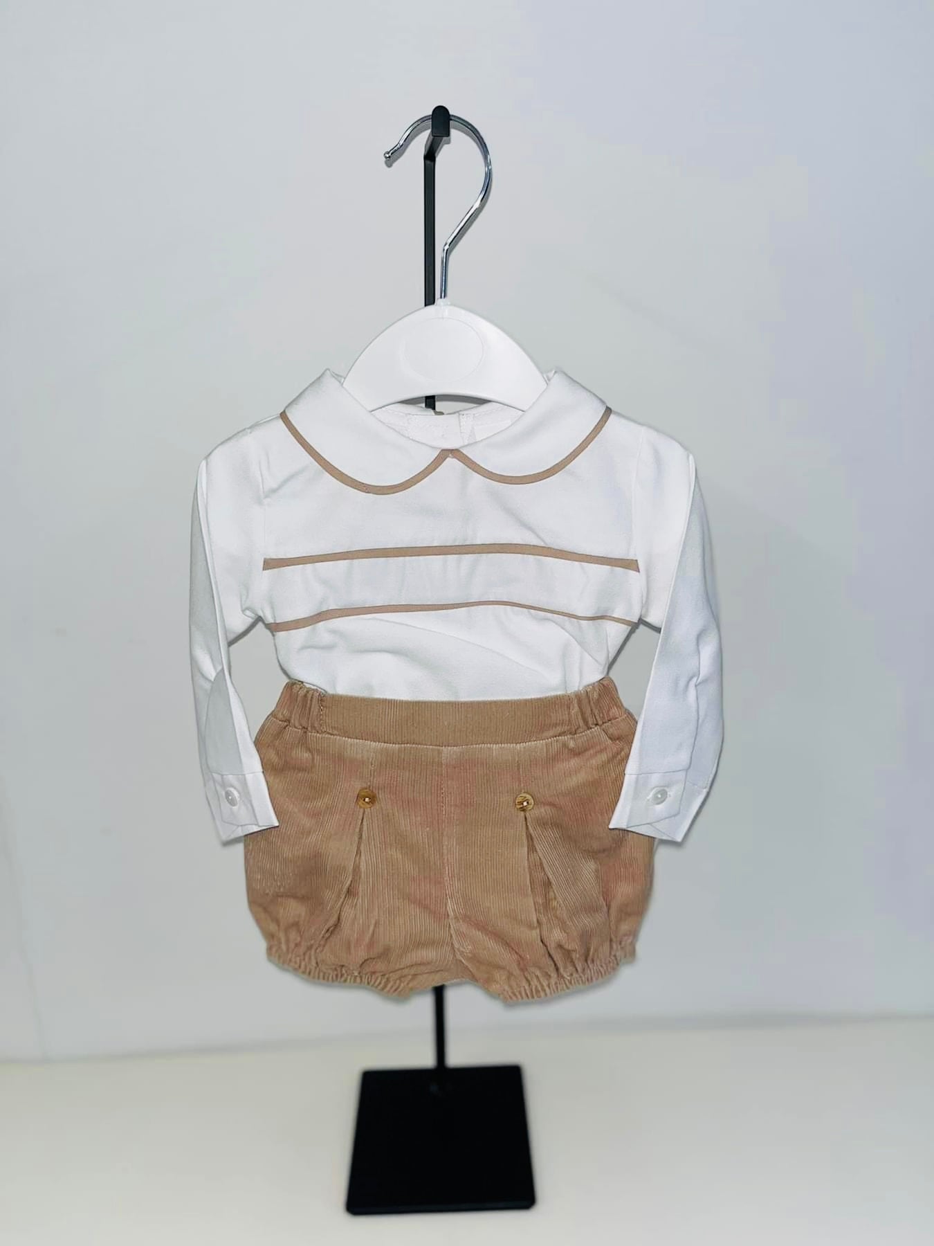 Adorable beige jam pants set