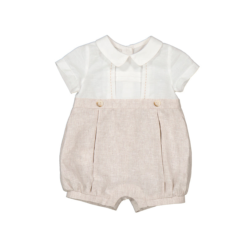 Mayoral 1615 Linen Beige Romper