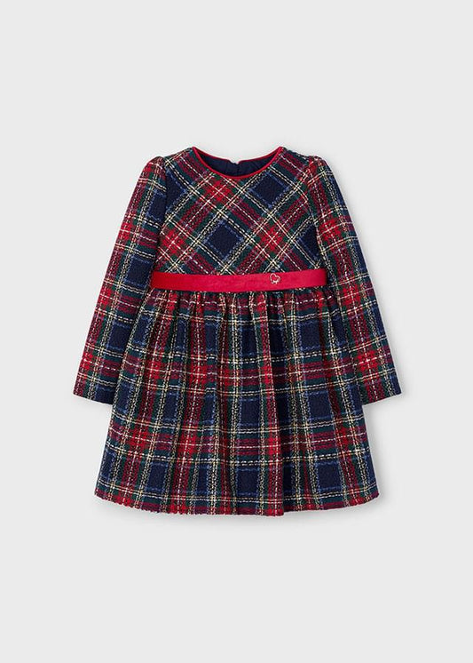 Mayoral Navy Plaid Dress