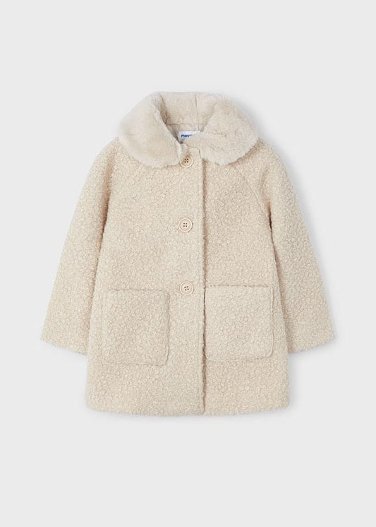 Mayoral Almond Sherling Coat