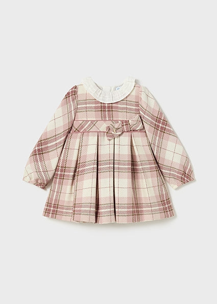 Mayoral Blush Plaid Dress