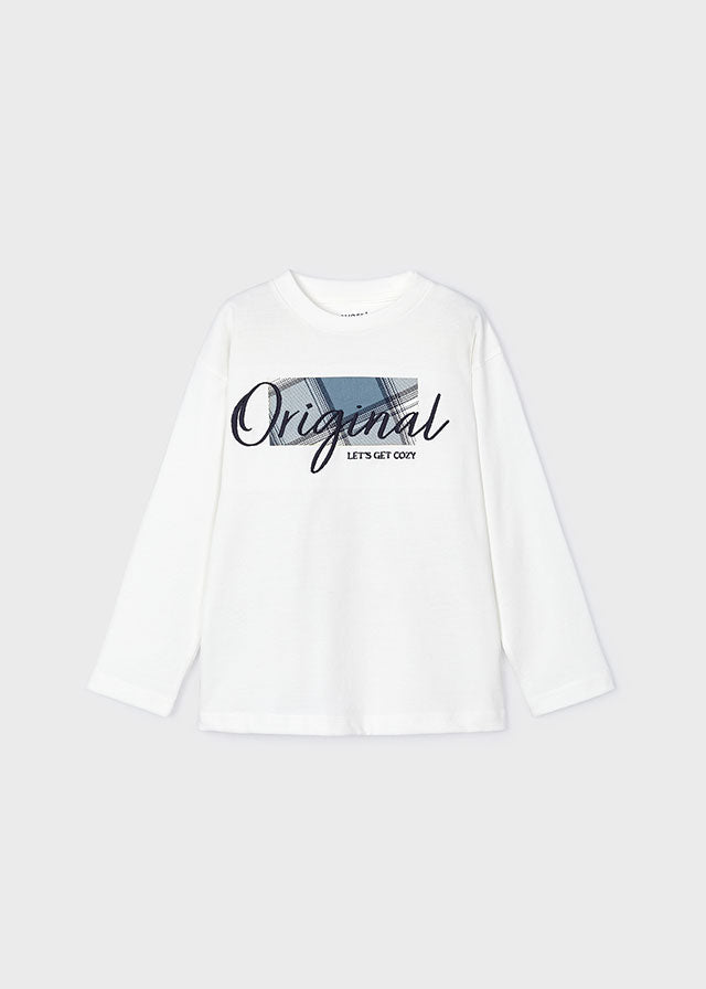 Mayoral White Long Sleeve Tshirt