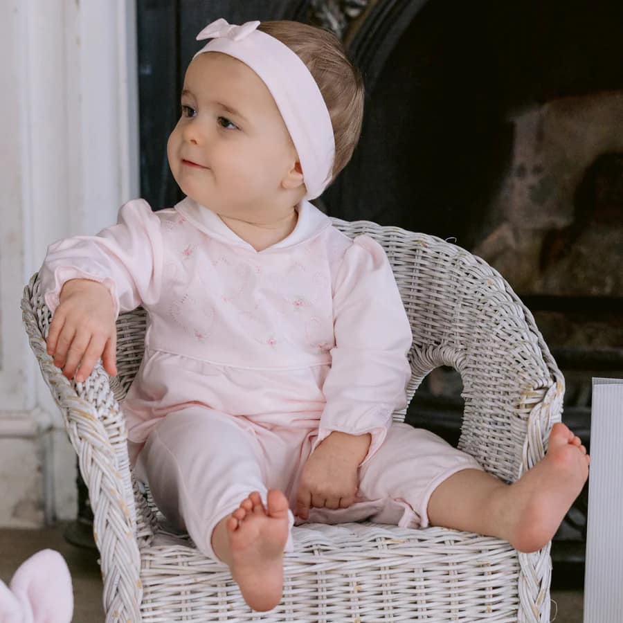 Emile et Rose Pink Romper All In One with Headband